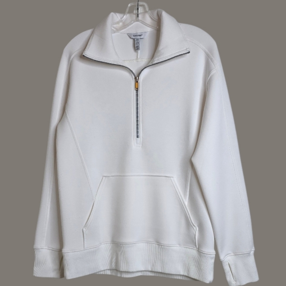​Spanx AirEssentials Half-Zip Pullover | XS (Fits Oversized) | Cloud White